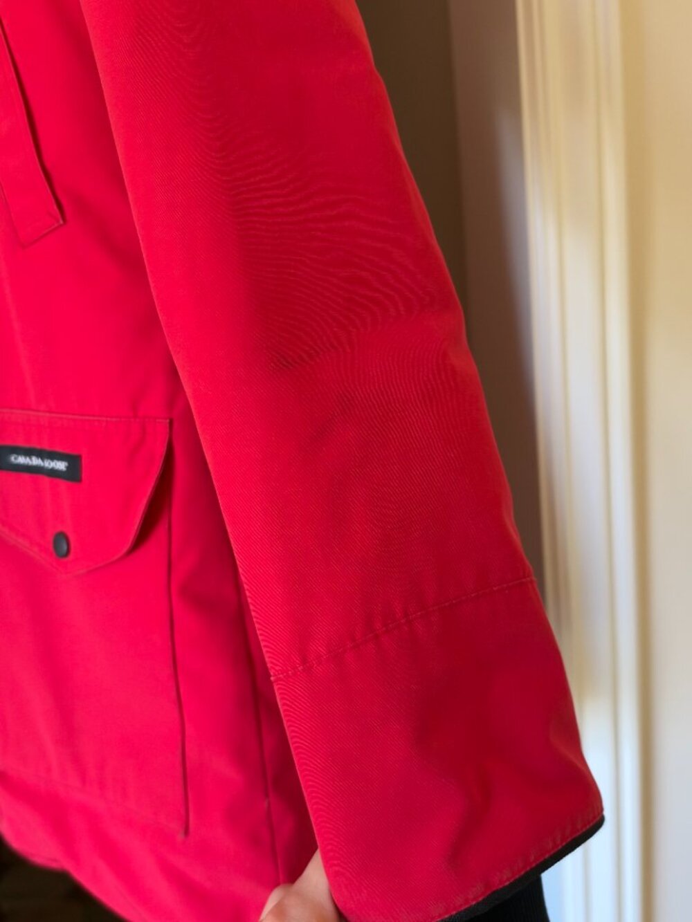 Canada Goose Women's Red Parka Size Small - Picture 8 of 15